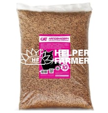 Деревний наповнювач туалету для котів WC CAT з активованим вугіллям, 10 кг