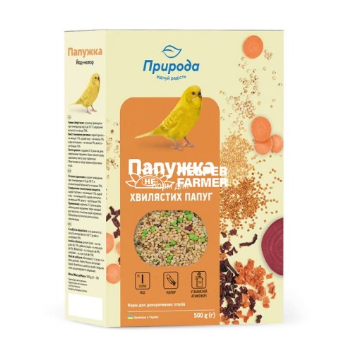 Корм для волнистых попугаев Природа PR241085 Попугайчик + Йод и Колор, 500 г