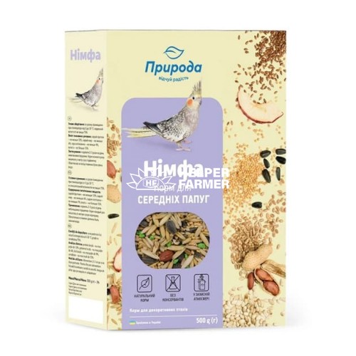 Корм для середніх папуг Природа PR241080 Німфа, 500 г