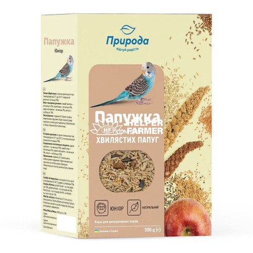 Корм для молодых волнистых попугаев Природа PR241082 Попугайчик Юниор, 500 г