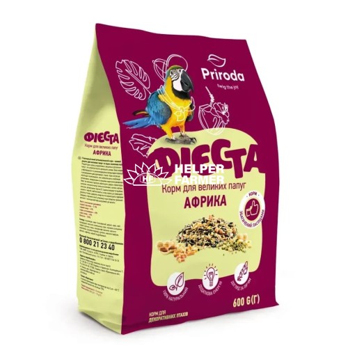 Корм для великих папуг Природа PR241389 Фієста Африка, 600 г