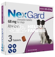 Нексгард таблетки от блох и клещей для собак весом 10-25 кг, 1 штука