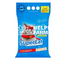 Наповнювач для туалету Collar SuperCat Стандарт деревний без ароматизатора, синій, 3 кг (10 л)