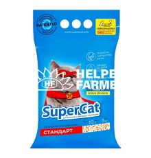 Наполнитель для туалета Collar SuperCat Стандарт древесный без ароматизатора, синий, 3 кг (10 л)