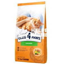 Сухой корм для кошек Club 4 Paws Premium с курицей, 14 кг