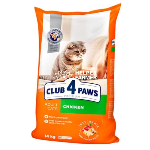 Сухий корм для котів Club 4 Paws Premium з куркою, 14 кг