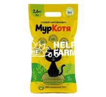 Соевый наполнитель для котов в лоток (туалет) МурКотя зелений чай, 2,6кг/6 л (тофу)