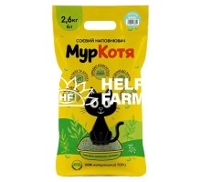 Соєвий наповнювач для котів в лоток (туалет) МурКотя м'ята, 2,6 кг/6 л (тофу)