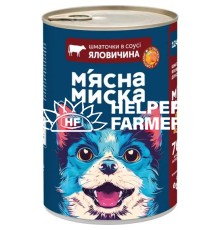 Вологий корм для дорослих собак М'ясна Миска шматочки в соусі яловичина з овочами для дорослих собак, 1.24 кг