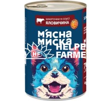 Вологий корм для дорослих собак М'ясна Миска шматочки в соусі яловичина з овочами для дорослих собак, 1.24 кг