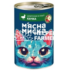 Вологий корм М'ясна Миска для котів шматочки в соусі з качкою та яблуками, 415 г