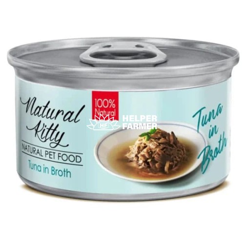 Вологий корм для котів Natural Kitty з тунцем у бульйоні, 80 г