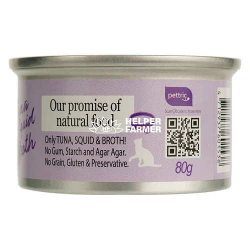Вологий корм для котів Natural Kitty Broth Series у бульйоні з тунцем та кальмарами, 80 г