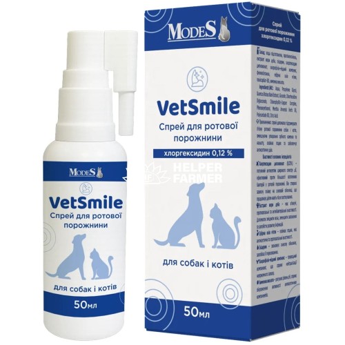 Ветсмайл ModeS VetSmile спрей для ротової порожнини собак та котів, 50 мл