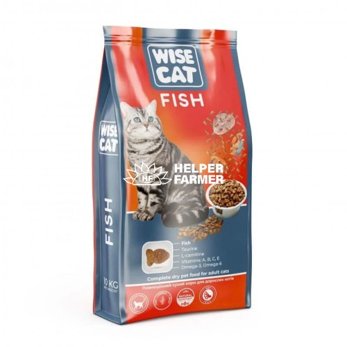 Корм для кошек Wise Cat Veal Fish (рыба), 1 кг (весовой)