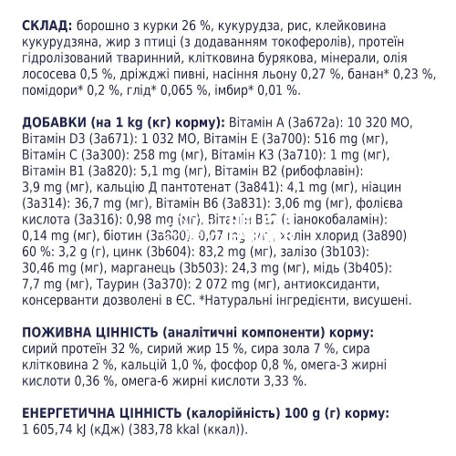 Сухий корм для котів Club 4 Paws Premium з куркою, 1 кг (ваговий)