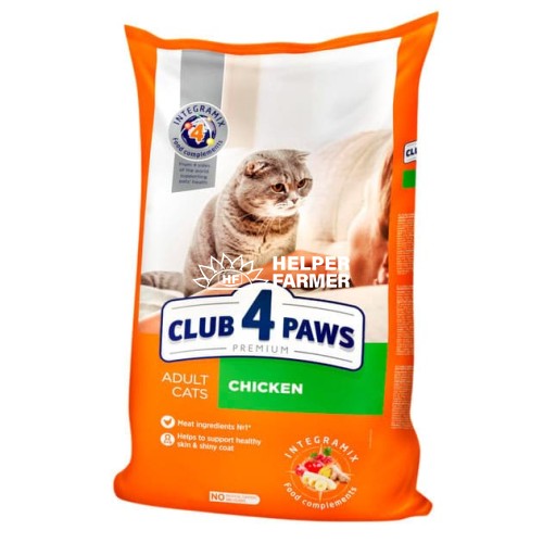 Сухий корм для котів Club 4 Paws Premium з куркою, 1 кг (ваговий)