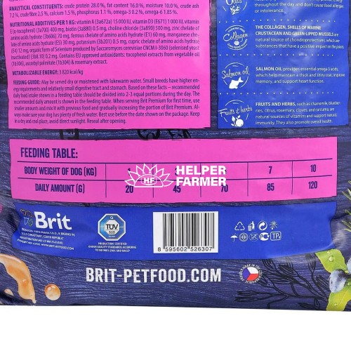 Сухий корм для собак дрібних порід вагою до 10 кг Brit Premium Dog Adult S з куркою, 8 кг