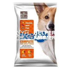 Сухой корм для собак всех пород Nutra 5 Stars Dog Like Complete курица, телятина, рыба и рис, 1 кг (весовой)