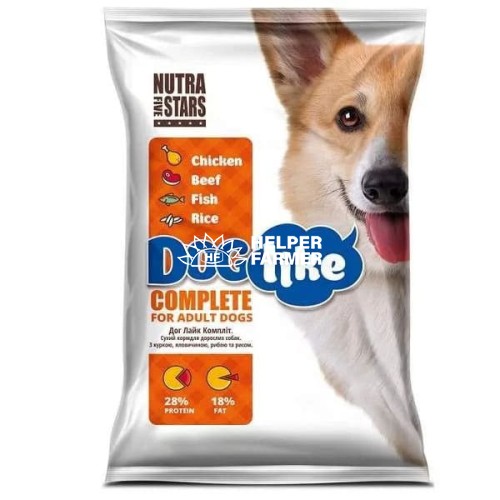 Сухий корм для собак усіх порід Nutra 5 Stars Dog Like Complete курка, телятина, риба та рис, 1 кг (ваговий)
