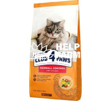 Сухий корм для котів Club 4 Paws Premium з ефектом виведення шерсті із травного тракту, 1 кг (ваговий)