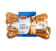 Ласощі для собак Trixie 27622 Кістки пресовані з рубцем 12 см, 120 г