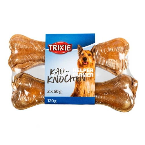 Ласощі для собак Trixie 27622 Кістки пресовані з рубцем 12 см, 120 г