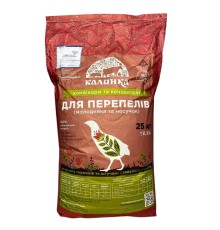 Комбікорм Калинка для перепелів, 10% БВМД для перепела-несучки 6703, 25 кг