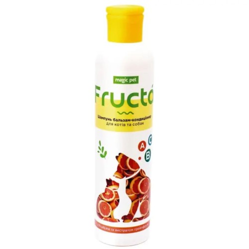 Шампунь-кондиціонер Magic Pet Fructa Грейпфрутовий від лупи для котів та собак, 220 мл