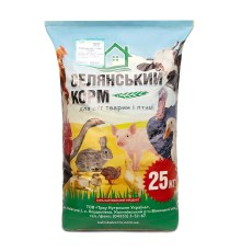Комбікорм Селянський корм для сільськогосподарської птиці з 1-го дня 100% готовий корм (6624_25), 25 кг