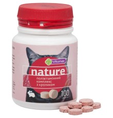 Полівітамінний комплекс Vitomax Nature для котів з кроликом, 100 таблеток