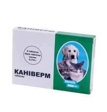 Каніверм 0,175 г від глистів для цуценят і кошенят, 1 таблетка