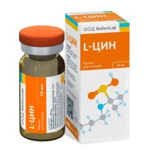 L-цин (ДЛЯ ТВАРИН) розчин для ін'єкцій, 10 мл