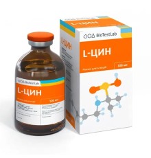 L-цин (ДЛЯ ТВАРИН) розчин для ін'єкцій, 100 мл