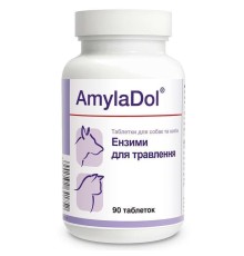 АмілаДол Dolfos AmylaDol для собак і кішок при порушенні травлення, 90 таблеток
