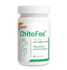 ЧітоФос Dolfos ChitoFos для підтримки функції нирок для собак і кішок, 60 таблеток
