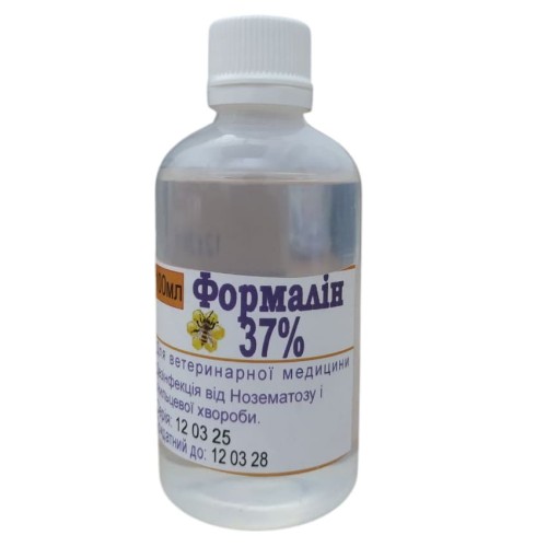 Формалін 37% (ДЛЯ ТВАРИН) для дезінфекції та консервації розчин, 100 мл