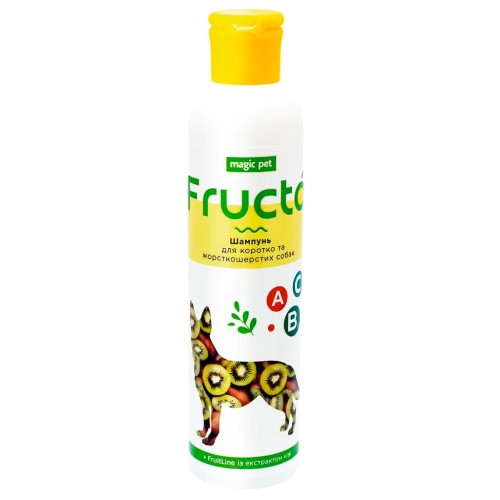 Шампунь Magic Pet Fructa Ківі для собак з короткою та жорсткою шерстю, 220 мл