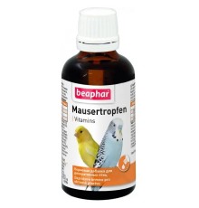 Вітаміни для покращення яскравості кольору пір’я птахів Beaphar Mausertropfen, 50 мл