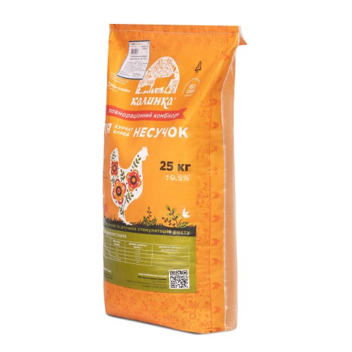 Комбікорм Калинка для молодняка курей-несучок (9-17 тижнів), 25 кг
