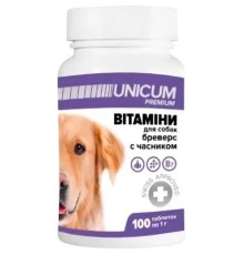 Бреверс Unicum Premium вітаміни для собак з часником, 100 таблеток