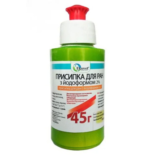 Присыпка для ран с йодоформом 2%, 45 г Эковет