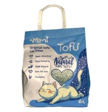 Наповнювач соєвий для котячого туалету MiMi CAT TOFU класичний, 6 л