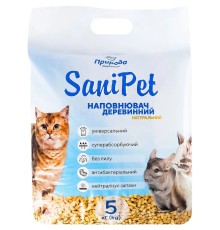 Наповнювач деревинний Природа Sani Pet Універсальний, 5 кг