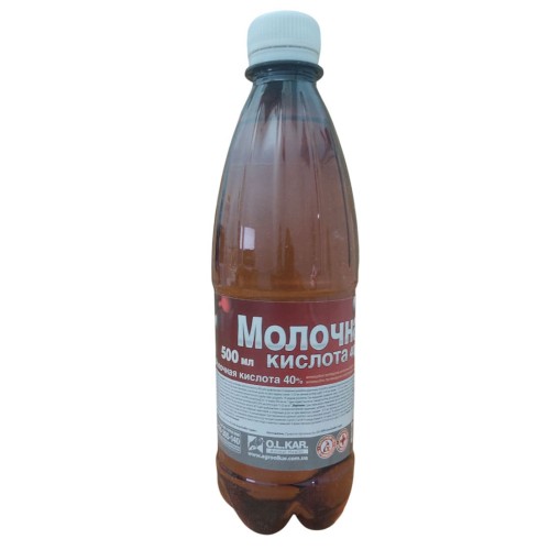 Молочна кислота 40% (ДЛЯ ТВАРИН) O.L.KAR, 500 мл