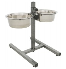 Стійка з мисками для собак Trixie 2,8 л + 2 миски/ø24см (висота 50 см)