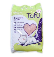 Наповнювач соєвий для котячого туалету MiMi CAT TOFU з ароматом полуниці, 12 л
