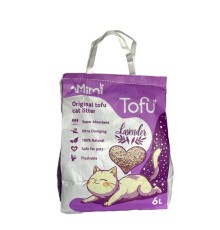 Наповнювач соєвий для котячого туалету MiMi CAT TOFU з ароматом лаванди, 6 л
