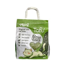 Наповнювач соєвий для котячого туалету MiMi CAT TOFU з ароматом зелений чай, 6 л