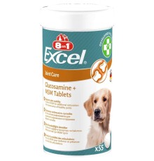 Вітаміни 8in1 Excel Glucosamine + MSM для цуценят та дорослих собак, для суглобів 55 шт.